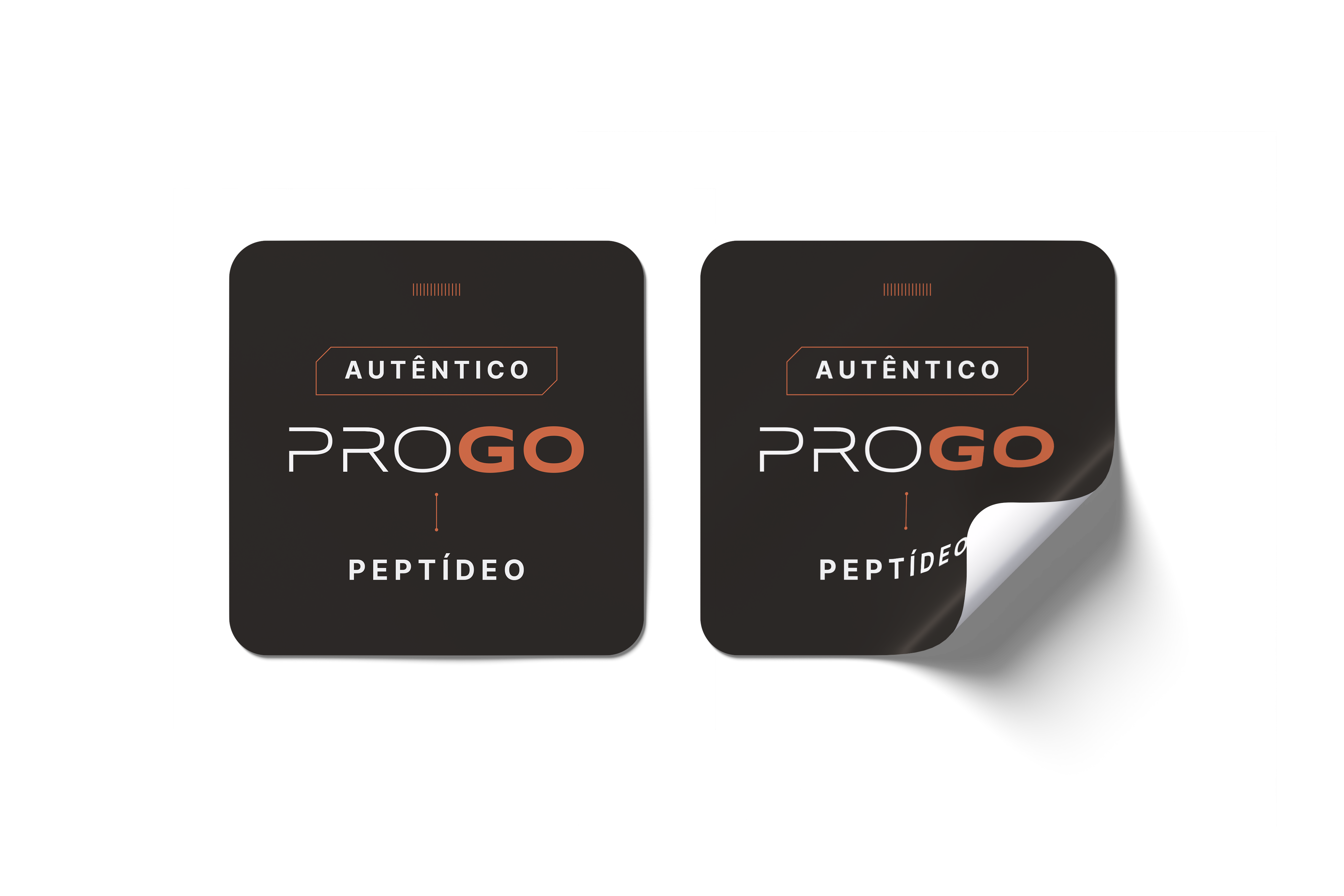PROGO mockup com selo de autenticidade